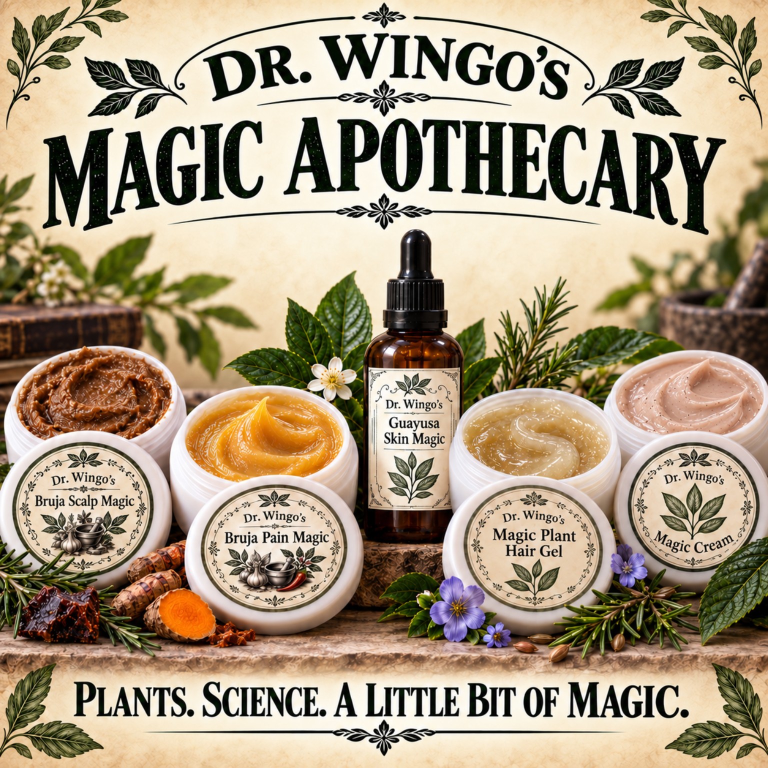 Dr. Wingo’s Magic Apothecary product family